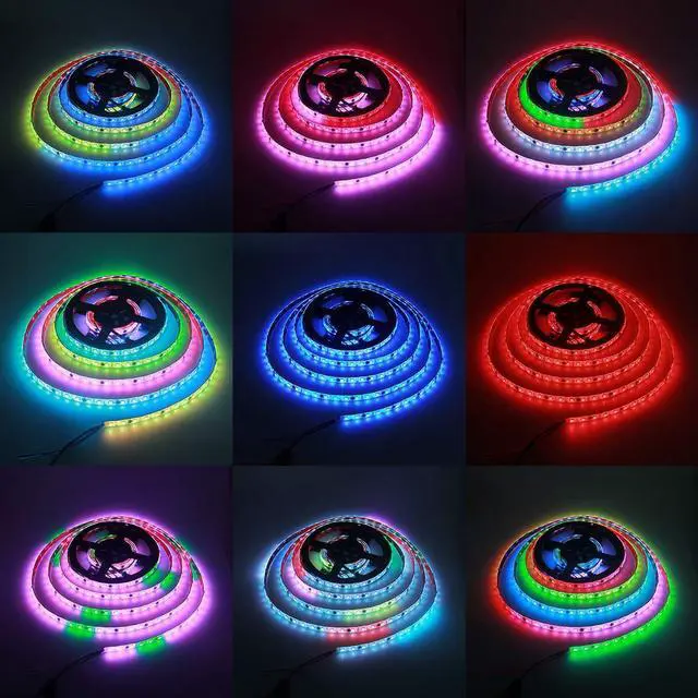 Alt view image 5 of 7 - KEHIPI WS2811 Addressable RGB LED Strip 12V Programmable LED Pixel Strip Lights 16.4ft 300 LEDs Dream Color Digital LED Flexible Rope Light Waterproof IP65 with 3M VHB Heavy Duty Self-Adhesive Back