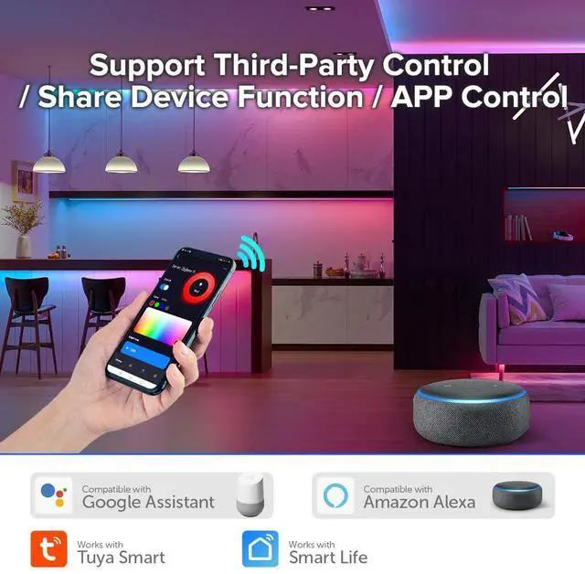 Alt view image 3 of 6 - KEHIPI  Tuya Zigbee 3.0 C04Z Controller Support RGBW Color 5pin (+V R G B W) PWM LED Strip Bulb Compatible with Echo Plus/4th Gen Tuya Gateway DC5V/DC12V/DC24V Max 15A