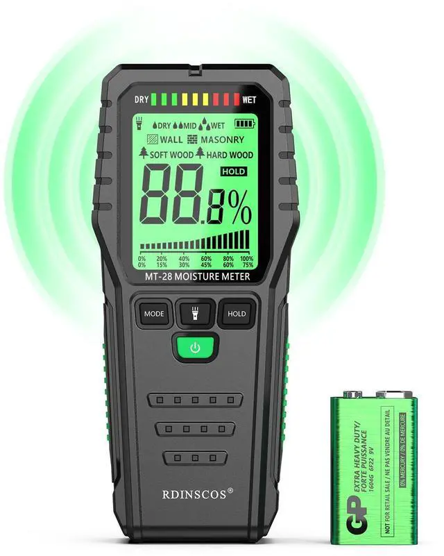 Main image of KEHIPI Pinless Moisture Meters Non-Invasive Digital Wood Moisture Tester Water Leak Detector for Wall,Lumber, building,Firewood,Humidity Tester