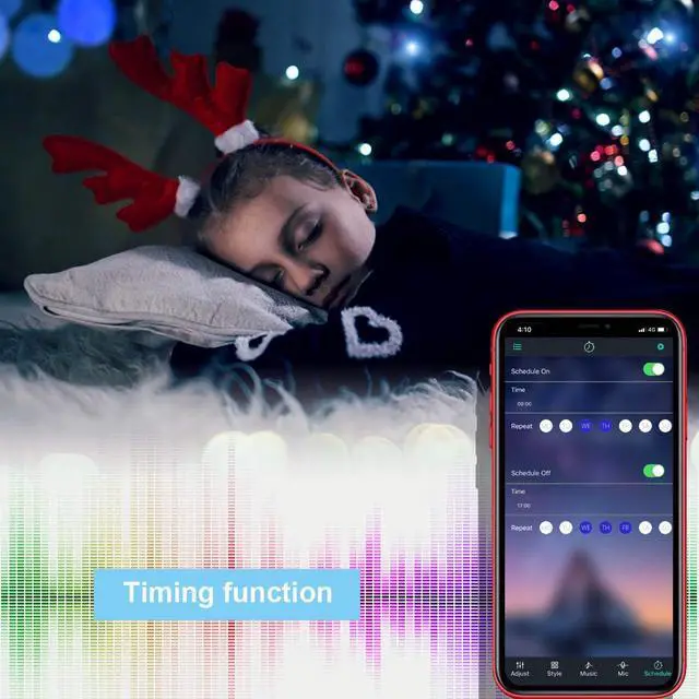 Alt view image 7 of 7 - KEHIPI Bluetooth LED Controller, Smart Mobile Phone APP Control Music Remote Controller for SMD 5050 2835 3528 4-Pin RGB LED Strip Lights (2 Ports)