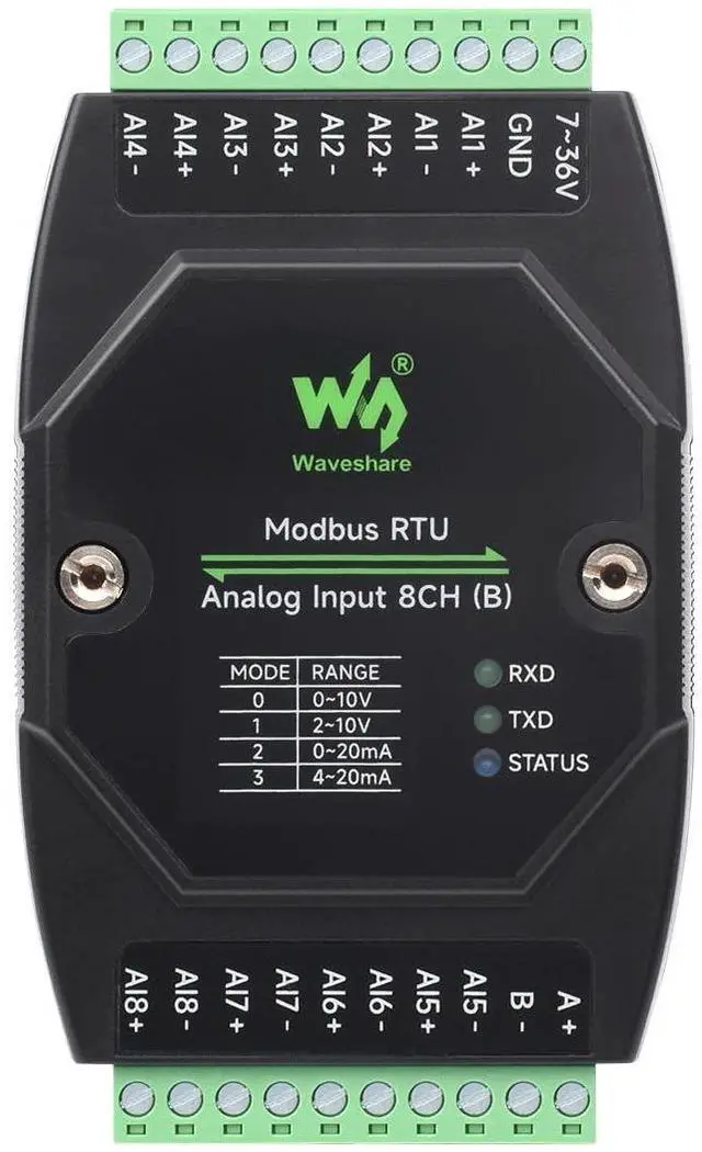 Main image of KEHIPI Industrial 8-Ch Analog Acquisition Module, 12-Bit High-Precision, Supports Voltage and Current Acquisition, DC 7~36V Wide Voltage Power Supply, 8-ch Voltage Mode, 0~10V