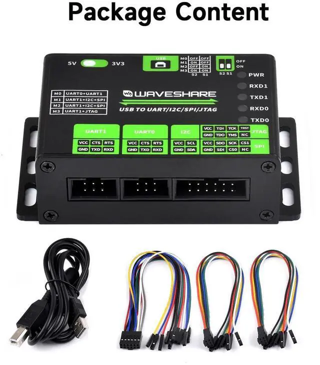 Alt view image 2 of 7 - KEHIPI  USB to UART/I2C/SPI/JTAG Converter, Supports Multiple Interfaces, Compatible with 3.3V and 5V, Multiple Systems Support, Support Linux (Only for Raspberry Pi)