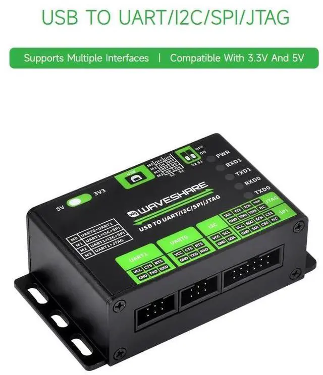 Alt view image 3 of 7 - KEHIPI  USB to UART/I2C/SPI/JTAG Converter, Supports Multiple Interfaces, Compatible with 3.3V and 5V, Multiple Systems Support, Support Linux (Only for Raspberry Pi)