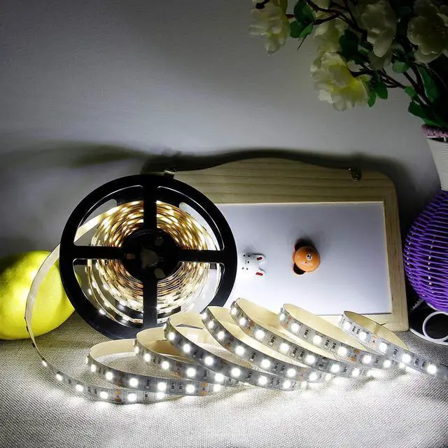 Alt view image 6 of 7 - KEHIPI LED Light Strip White, 6000K Daylight White Lights 16.4 Ft 300leds 60leds/m 5050 SMD Flexible Waterproof Tape for Boats, Bathroom, Mirror, Ceiling