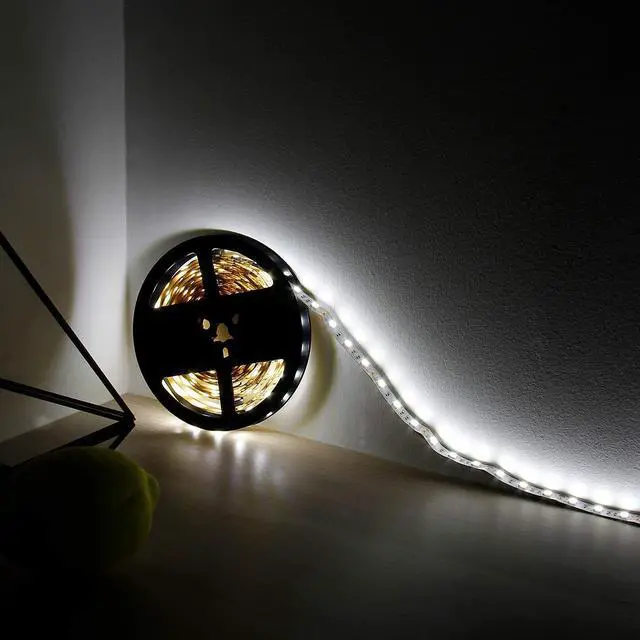 Alt view image 7 of 7 - KEHIPI LED Light Strip White, 6000K Daylight White Lights 16.4 Ft 300leds 60leds/m 5050 SMD Flexible Waterproof Tape for Boats, Bathroom, Mirror, Ceiling