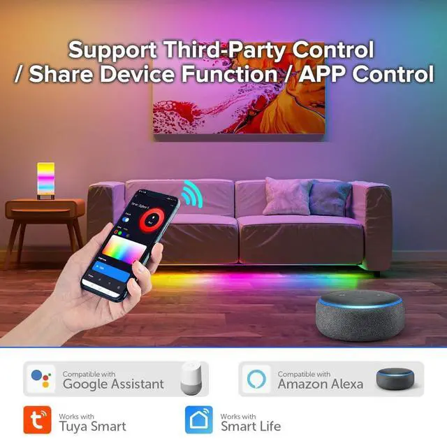 Alt view image 3 of 6 - KEHIPI Tuya Zigbee 3.0 C05Z Controller Support RGBCCT 6 pin (+V R G B CW WW) PWM LED Strip Bulb Compatible with Echo Plus/4th Gen Tuya Gateway DC5V/DC12V/DC24V Max 15A