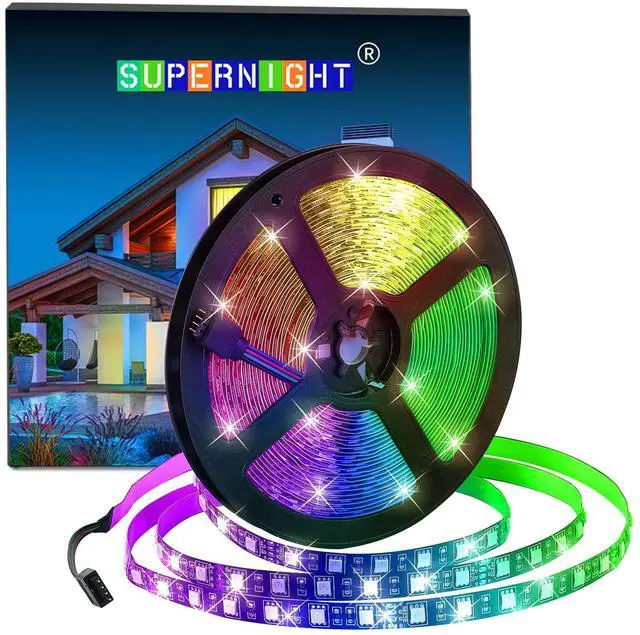 Main image of KEHIPI 5050 RGB LED Strip Lights-32.8ft 600 LEDs, DC 24V Color Changing LED Lights Black PCB for Valentine Decor, Wedding Sparklers, Christmas Lights, Indoor Decoration (Only Light Strip)