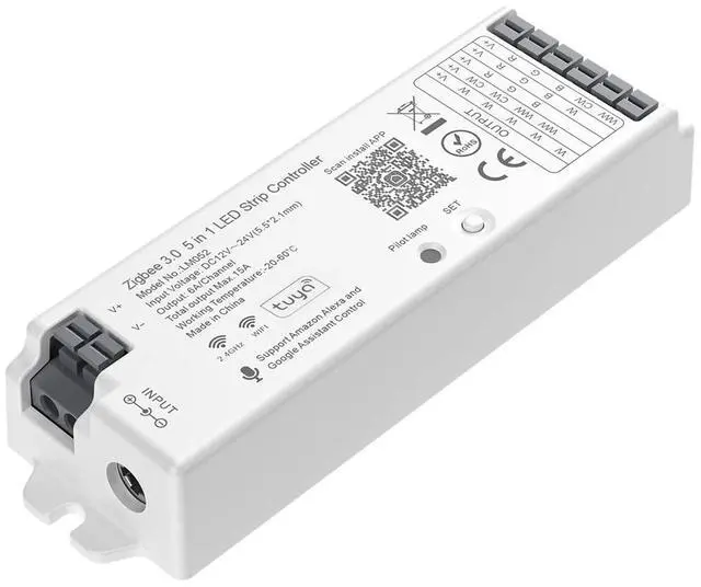 Main image of KEHIPI 5in1 LM052 Tuya Zigbee3.0 LED Controller Support Dimming CCT RGB RGBW RGBCCT PWM LED Strip Compatible with Echo Plus/4th Gen, Tuya Gateway Work with WR01RF WR02RF etc
