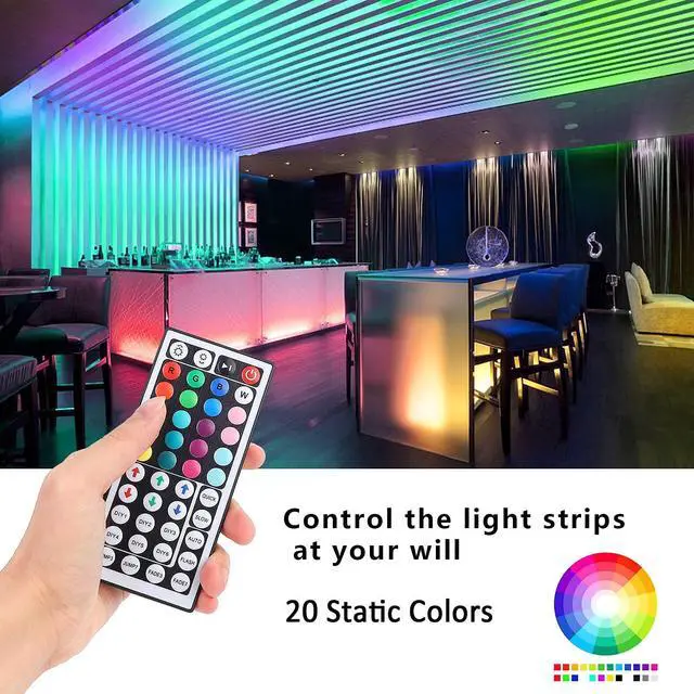 Alt view image 4 of 7 - KEHIPI 44 Keys RGB LED Light Strip Wireless Remote Controller Led Light Remote Replacement for SMD 5050 2835 3528 Led Strip Lights