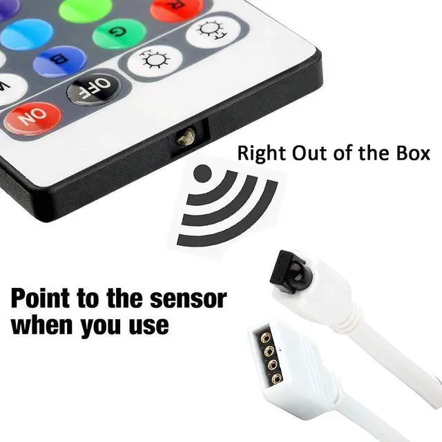 Alt view image 5 of 7 - KEHIPI 44 Keys RGB LED Light Strip Wireless Remote Controller Led Light Remote Replacement for SMD 5050 2835 3528 Led Strip Lights