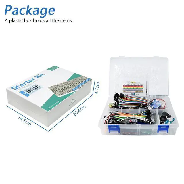 Alt view image 7 of 7 - KEHIPI Super Starter Kit for BBC Micro:bit (Not Included, Works with V1 & V2), 266-Page Detailed Tutorial, 191 Items, 38 Projects, Blocks and Python Code