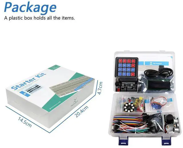 Alt view image 7 of 7 - KEHIPI Ultimate Starter Kit for BBC Micro:bit (Not Included, Works with V1 & V2), 316-Page Detailed Tutorial, 224 Items, 44 Projects, Blocks and Python Code