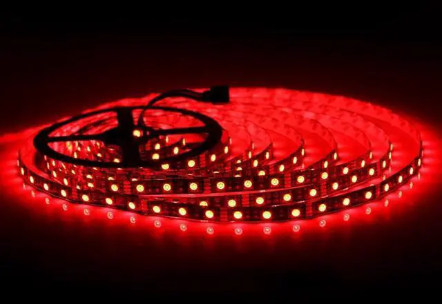 Alt view image 5 of 7 - KEHIPI 5050 RGB LED Strip Lights-32.8ft 600 LEDs, DC 24V Color Changing LED Lights Black PCB for Valentine Decor, Wedding Sparklers, Christmas Lights, Indoor Decoration (Only Light Strip)