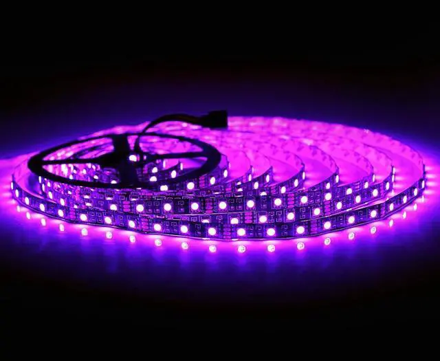 Alt view image 4 of 7 - KEHIPI 5050 RGB LED Strip Lights-32.8ft 600 LEDs, DC 24V Color Changing LED Lights Black PCB for Valentine Decor, Wedding Sparklers, Christmas Lights, Indoor Decoration (Only Light Strip)
