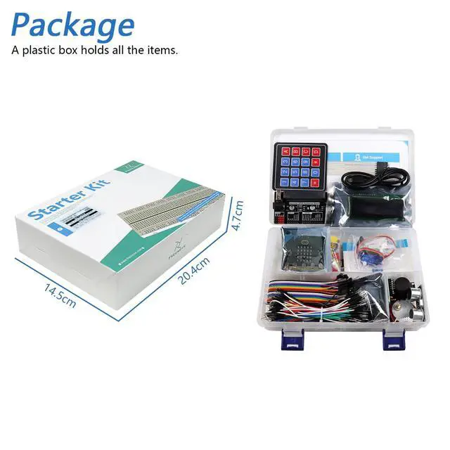 Alt view image 7 of 7 - KEHIPI Ultimate Starter Kit for BBC micro:bit (V2 Included), 316-Page Detailed Tutorial, 225 Items, 44 Projects, Blocks and Python Code