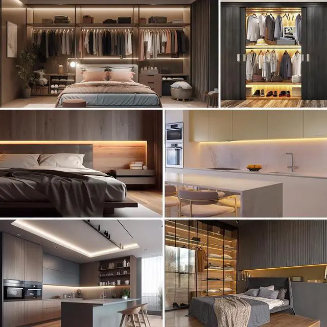 Alt view image 6 of 6 - KEHIPI Mini IR Sensor Switch Controller Work with Low Voltage FCOB COB Monochrome Lamp Suit for Cabinets, Counters, Doors, Lighting Accessories DC12V DC24V Max 3A Black (No Power or LED Strip)