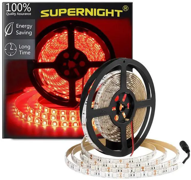 Alt view image 2 of 6 - KEHIPI Red LED Strip Lights Waterproof, 16.4ft 300leds Rope Lighting, Flexible Tape for TV, Boat, Vehicles, Cars, Dome, Room