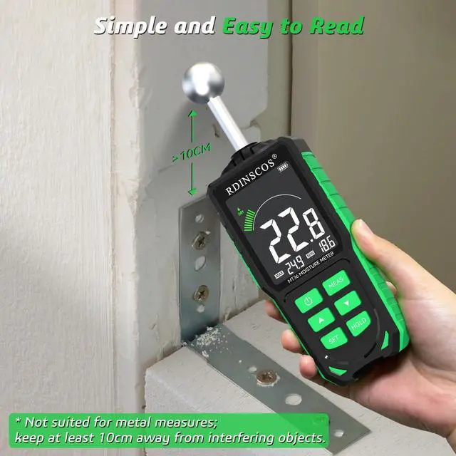 Alt view image 5 of 7 - KEHIPI Pinless Moisture Meter for Drywall for Wood and Wall; Ball type Moisture Readers
