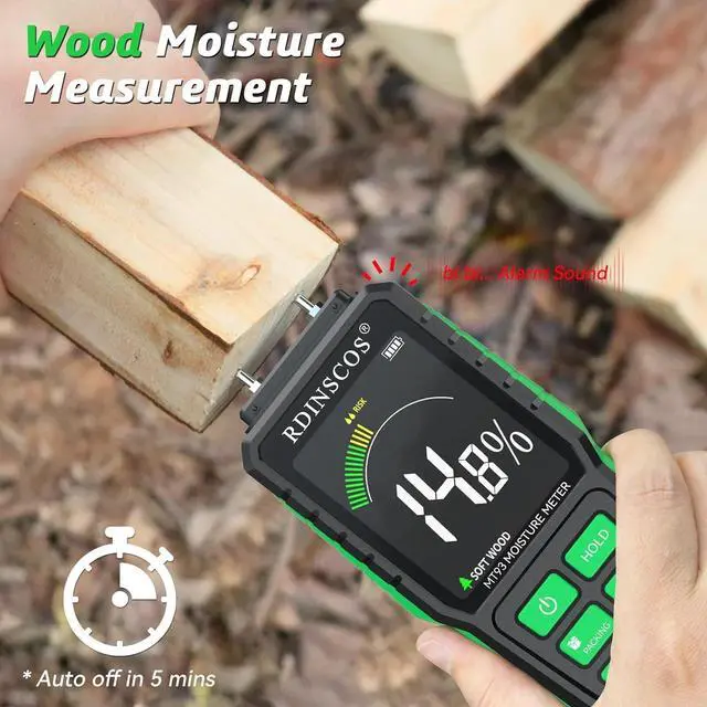 Alt view image 3 of 7 - KEHIPI Rechargeable Moisture Meter for Wood, Walls & Hardwood Accurate Pin-Type Digital Tester with Large Color Display, Automatic Alarm, Calibration & HOLD Function for DIY & Construction Projects