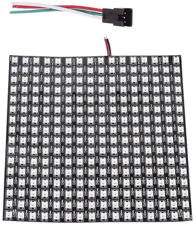 Main image of KEHIPI WS2812B ECO RGB Alloy Wires 5050SMD Individual Addressable 16X16 256 Pixels LED Matrix Flexible FPCB Full Color Works with WLED,SP802E,etc Controllers Image Video Text Display DC5V