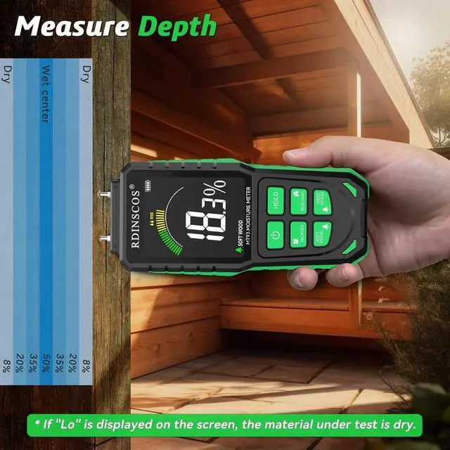 Alt view image 7 of 7 - KEHIPI Rechargeable Moisture Meter for Wood, Walls & Hardwood Accurate Pin-Type Digital Tester with Large Color Display, Automatic Alarm, Calibration & HOLD Function for DIY & Construction Projects