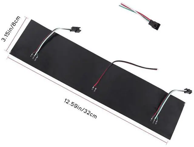 Alt view image 3 of 7 - KEHIPI WS2812B ECO RGB Alloy Wires 5050SMD Individual Addressable 8X32 256 Pixels LED Matrix Flexible FPCB Full Color Works with WLED,SP802E,etc Controllers Image Video Text Display DC5V