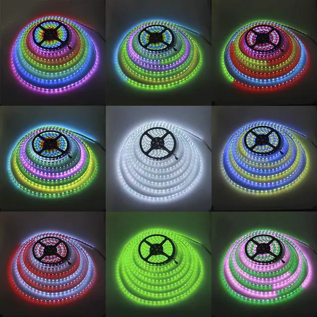 Alt view image 7 of 7 - KEHIPI 32.8ft Addressable RGB LED Strip Light WS2811 Dream Color Digital Programmable Flexible LED Pixel Light 24V 10m 600 LEDs 5050 SMD Waterproof IP67 Black PCB for Raspberry Pi DIY Project