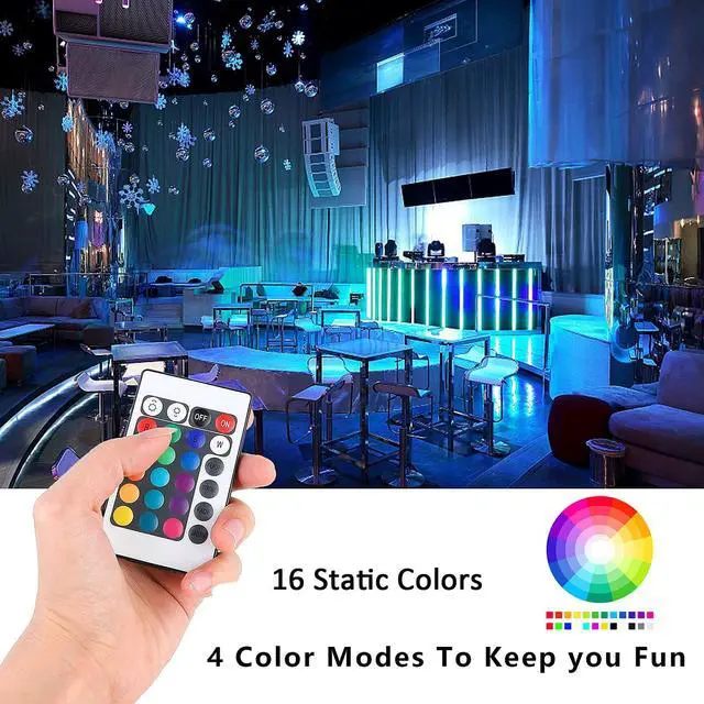 Alt view image 4 of 7 - KEHIPI 24 Keys RGB LED Strip Light Wireless Dimmer Remote Controller Led Light Remote Replacement for SMD 5050 3528 2835 Led Strip Lights