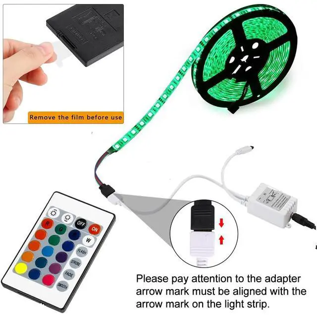 Alt view image 7 of 7 - KEHIPI 24 Keys RGB LED Strip Light Wireless Dimmer Remote Controller Led Light Remote Replacement for SMD 5050 3528 2835 Led Strip Lights