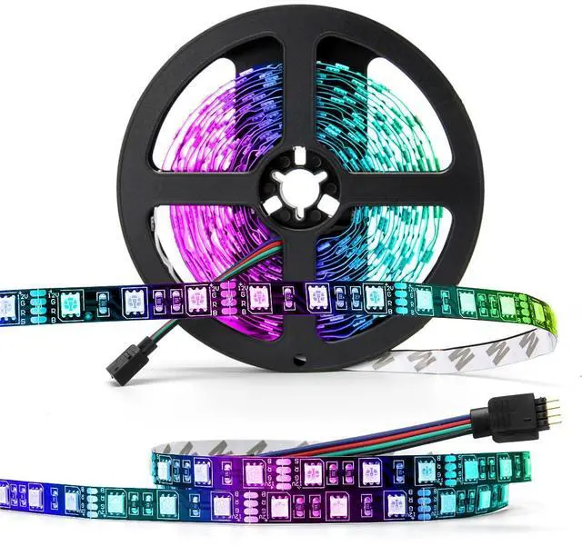 Main image of KEHIPI 5050 RGB LED Strip Lights-16.4ft 300 LEDs, Color Changing LED Lights for Valentine, Wedding Sparklers, Christmas Lights, Indoor Decoration