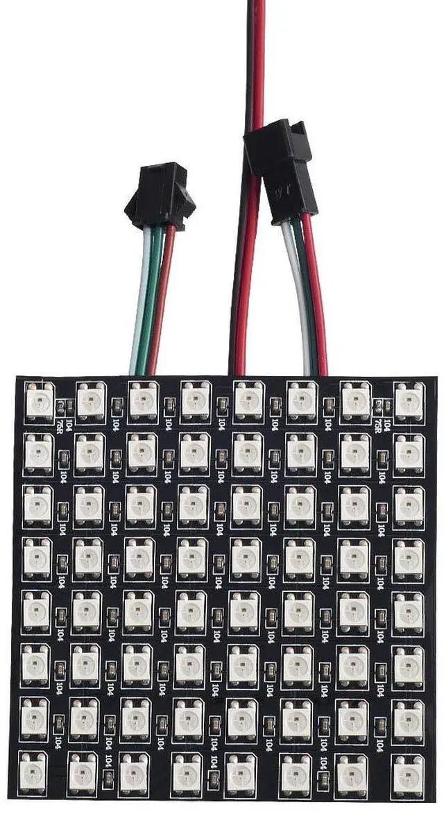 Main image of KEHIPI WS2812B ECO RGB Alloy Wires 5050SMD Individual Addressable 8X8 256 Pixels LED Matrix Panel Flexible FPCB Full Color Works with WLED,SP802E,etc Controllers Image Video Text Display DC5V