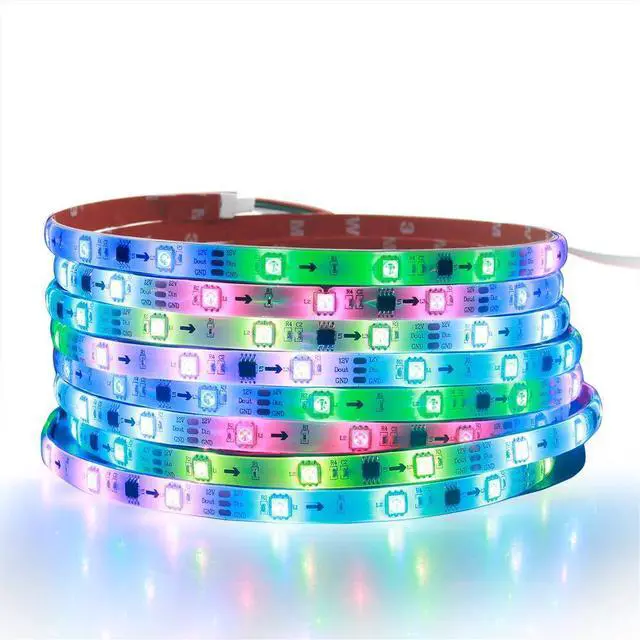 Main image of KEHIPI WS2811 LED Strip RGB Addressable LED Rope Light 12V 5m 150 LEDs Dream Color Programmable Digital LED Pixel Lights Waterproof IP65 with 3M VHB Heavy Duty Self-adhesive Back for Raspberry Pi DIY