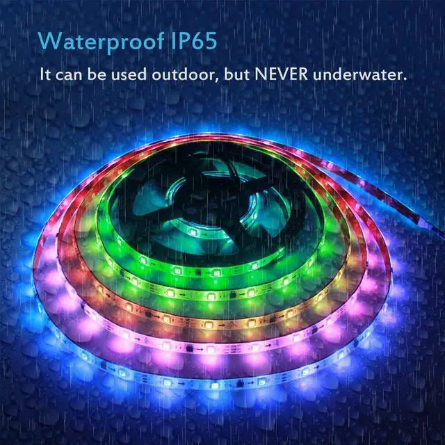 Alt view image 7 of 7 - KEHIPI WS2811 LED Strip RGB Addressable LED Rope Light 12V 5m 150 LEDs Dream Color Programmable Digital LED Pixel Lights Waterproof IP65 with 3M VHB Heavy Duty Self-adhesive Back for Raspberry Pi DIY