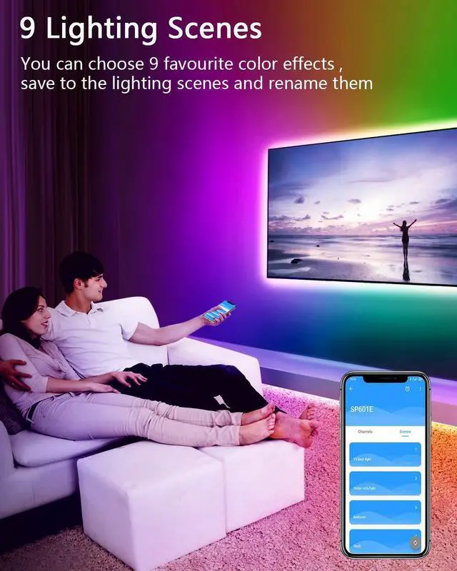 Alt view image 5 of 7 - KEHIPI WS2812B Controller Bluetooth Music Sync WS2811 Addressable RGB LED Controller with RF Remote Dual Signal Output DC 5V~24V for SK6812 WS2812 SM16703 1903 3Pin Dream Color LED Pixel Strip Lights