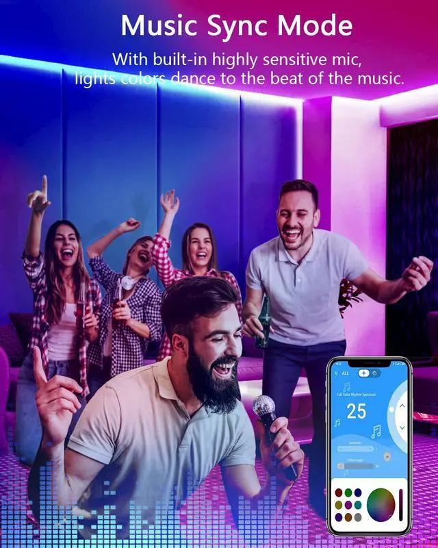 Alt view image 3 of 7 - KEHIPI WS2812B Controller Bluetooth Music Sync WS2811 Addressable RGB LED Controller with RF Remote Dual Signal Output DC 5V~24V for SK6812 WS2812 SM16703 1903 3Pin Dream Color LED Pixel Strip Lights