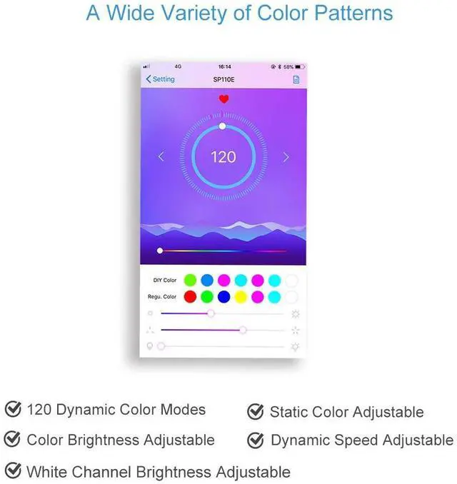 Alt view image 4 of 7 - KEHIPI WS2812B WS2811 Addressable LED Bluetooth Controller iOS Android App Wireless Remote Control DC 5V~12V for SK6812 SK6812-RGBW WS2812 SM16703 Dream Color Programmable RGB LED Strip Pixel
