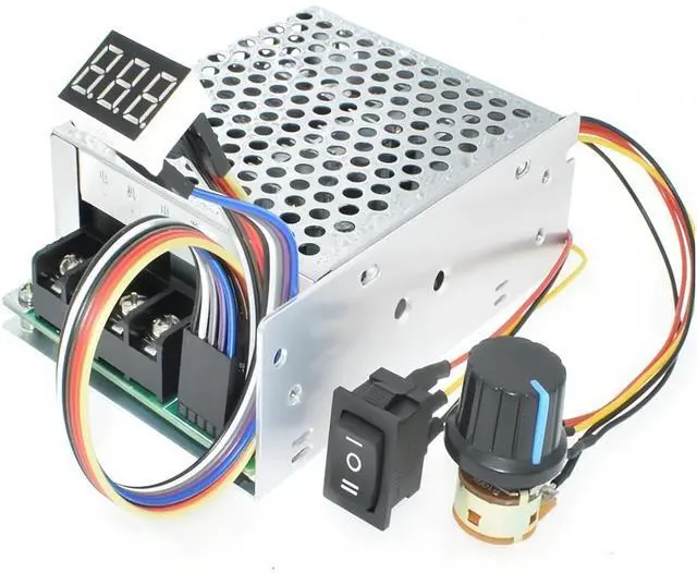 Main image of KEHIPI Adjustable Digital display 10-55V 60A PWM DC Brushed Motor Speed Controller Switch Control 12V 24V 36V 48V Forward Brake Reverse For power wheels regulation (60A PWM)