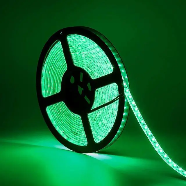 Alt view image 3 of 7 - KEHIPI 600 LEDs Light Strip Waterproof, 16.4FT Green LED Rope Lighting Flexible Tape Decorate for Bedroom Boat Car TV backlighting Holidays Party (Green)