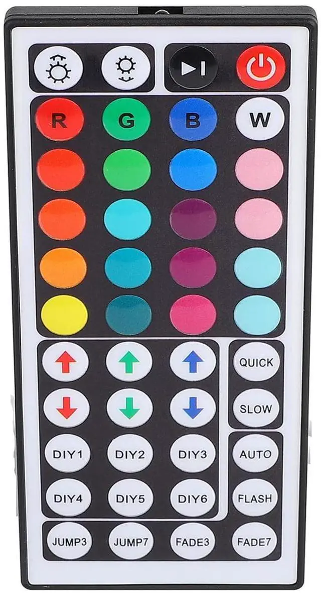 Main image of KEHIPI 44 Key RGB LED Strip Light Remote Controller, IR Remote Controller Replacement for SMD 5050 3528 2835 RGB LED Light Strip Lights (1 Pack)