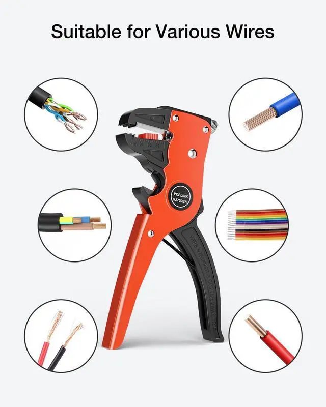 Alt view image 3 of 7 - KEHIPI Automatic Quickstrip Wire Stripper and Cutter, Professional Quick Strip Wire Stripper, 2 in 1 Adjustable Electrical Cable Wire Stripping Tool&Eagle Nose Self-Adjusting Wire Pliers, Black