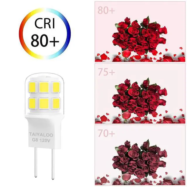 Alt view image 4 of 7 - KEHIPI Dimmable G8 LED Light Bulbs, 20W-25W Halogen Replacement, Natural White 4000K, T4 JCD Type 2-Pin Base, 120V Mini G8 Bulbs for Under Cabinet Puck Light, Under Counter Light (10 Pack)