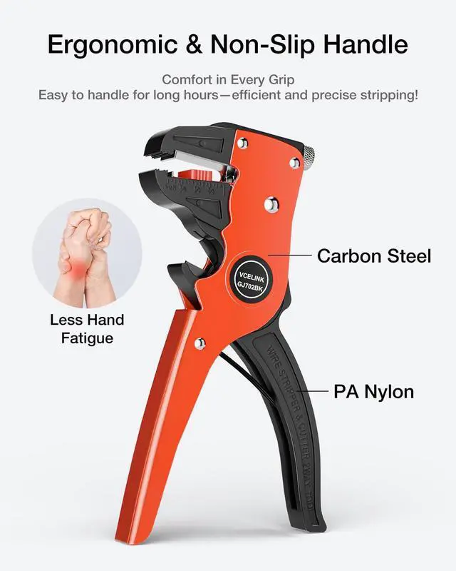 Alt view image 5 of 7 - KEHIPI Automatic Quickstrip Wire Stripper and Cutter, Professional Quick Strip Wire Stripper, 2 in 1 Adjustable Electrical Cable Wire Stripping Tool&Eagle Nose Self-Adjusting Wire Pliers, Black
