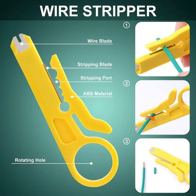 Alt view image 6 of 7 - KEHIPI rj45 Crimp Tool with 50pcs Pass Through Connectors, for Cat6 Cat5e Cat5 Crimping Tool Kit, 50PCS Connectors, Network Cable Tester and Wire Stripper Included, for RJ45/RJ12 Regular
