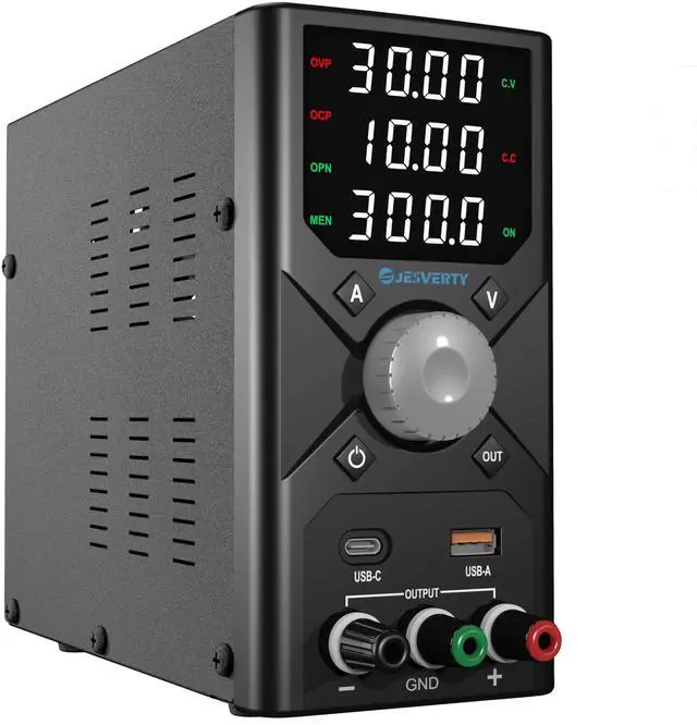 Main image of KEHIPI DC Power Supply Variable, 0-30V 0-10A Adjustable Switching DC Regulated Bench Power Supply with 20W USB & Type-C Quick-Charge, Encoder Knob, 4-Digit LED Display, Preset Memory - SPS-3010X
