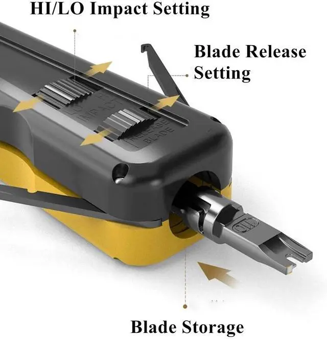 Alt view image 7 of 7 - KEHIPI Pass Through RJ45 Crimp Tool Kit, Network Tool Kit, Ethernet Crimper Cat6 Cat5e Cat5 Crimping Tool with Wire Tracker, 110/88 Punchdown Tool, Cat6 Pass Through Connectors, Wire Stripper