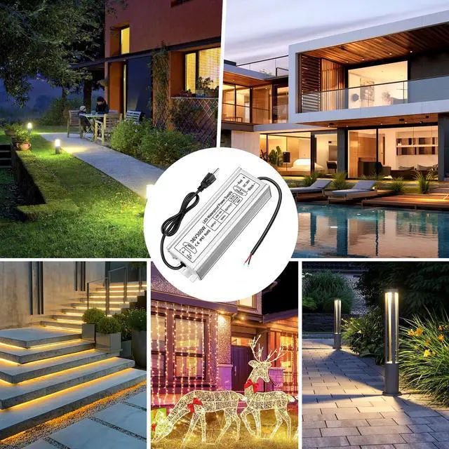 Alt view image 7 of 7 - KEHIPI 36V 300W LED Power Supply, IP67 Rainproof Waterproof Outdoor Driver,AC 90-140V to DC 36V Low Voltage Transformer, Adapter Converter for LED Light, Computer Project, Outdoor Use