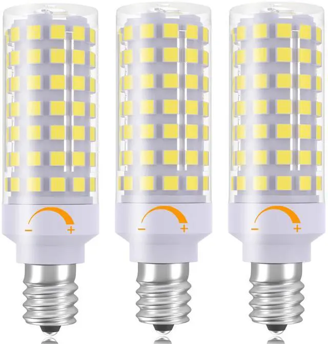 Main image of KEHIPI E12 LED Light Bulb Dimmable, 60W Halogen Equivalent, 6000K Daylight White, T6 Small Base 120V 7W 630LM C7 Bulbs for Ceiling Fan, Chandelier, Pendant Lighting, Salt Lamp, 3 Pack