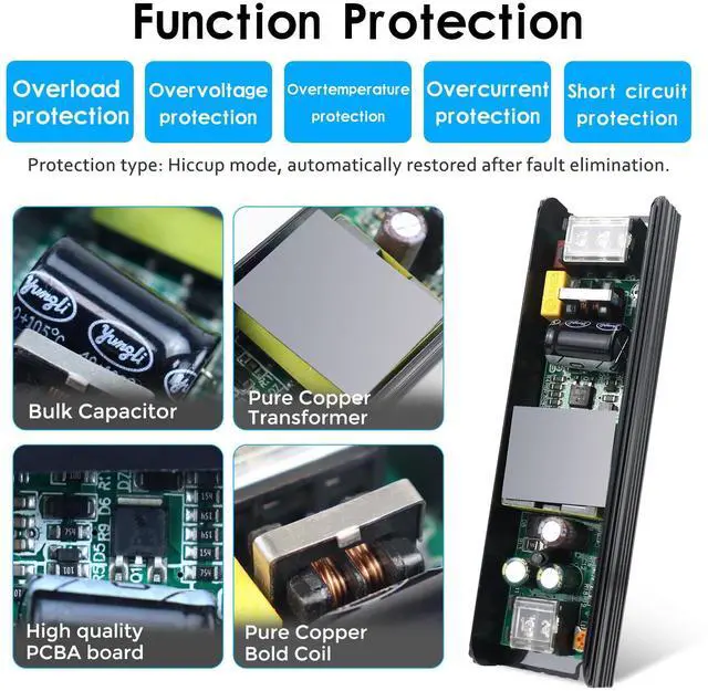 Alt view image 2 of 7 - KEHIPI DC 12V 3A 36W Power Supply, AC 110~250V to DC 12 Volt Transformer LED Driver, LED Adapter for LED Strip Light,Camera and Other 12V Products
