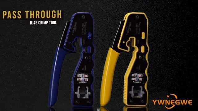 Alt view image 7 of 7 - KEHIPI RJ45 Crimp Tool Kit Pass Through Ethernet Crimper for Cat5e Cat6 Cat6a 8P8C Modular Plugs,Cat6 Crimping Tool with 20 Connectors,20 Covers,1 Mini Stripper,100 Cable Zip Ties,1 Cable Tester