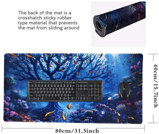 Alt view image 2 of 7 - KEHIPI XXL Gaming Mouse Mat Extended & Extra Large Mouse Pad-80x40 haidi004